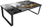 vidaXL Couchtisch mit Glasplatte Rechteckig