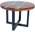 vidaXL Couchtisch Teak Harz 60 cm