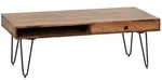 Wohnling Couchtisch 60 x 110 x 40 cm Sheesham Braun