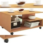 VCM Beistelltisch & Couchtisch Stango Buche H. 41 x B. 80 x T. 50 cm
