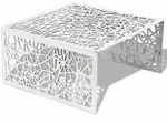vidaXL Couchtisch Silbern Geometrisches Lochmuster Aluminium