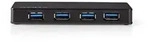 Nedis USB-Hub - USB-A Male - 4x USB A Female - 4-Port port(s) - USB 3.2 Gen 1 -