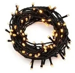 Konstsmide LED Lichterkette, mit Glimmereffekt, 160 bernsteinfarbene Dioden (80