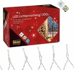 Idena Lichtervorhang 300 LED warmwei&szlig; 8h Timer 8 m, mit Netzteil