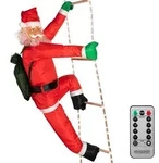 Monzana Deuba Weihnachtsmann auf Leiter / 120 LED