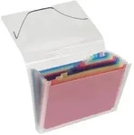 Veloflex F&auml;chermappe Crystal, DIN A4, PP-Folie, 12 F&auml;cher mit Taben, transparent