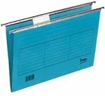 H&auml;ngemappe A4 seitlich offen blau 230g/qm Farbkarton, Beschriftungs-