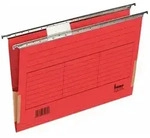 H&auml;ngemappe A4 mit Frosch rot 230g/qm Farbkarton, Beschriftungs-