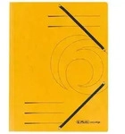 herlitz Einschlagmappe mit Gummizug Karton gelb