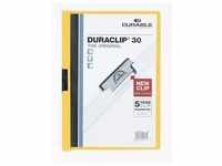 Durable Klemm-Mappe DURACLIP® Original 30, Hartfolie, bis 30 Blatt, transparent/gelb