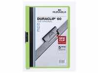 Durable Klemm-Mappe DURACLIP® 60, Hartfolie, 60 Blatt, transparent/grün