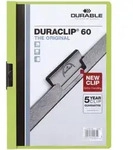 Durable Klemm-Mappe DURACLIP 60 gn f&uuml;r 60 Blatt A4 tr Deckblatt