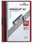 Durable 2209 31 Klemm-Mappe DURACLIP&reg; 60 - A4, aubergine/dunkelrot