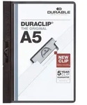 Durable Klemm-Mappe A5 sw 30Blatt DURACLIP transp.Deckblatt