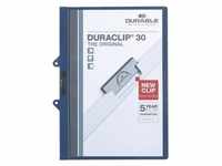 Klemmmappe DURACLIP® 30 EASY FILE, Kunststoff, 30 Blatt, transparent/dunkelblau