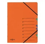 Pagna Eckspann-Ordnungsmappe Easy, 7 F&auml;cher, orange, farbige Taben,...
