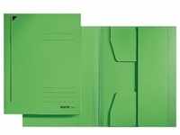 Jurismappe A4, grün, 3 Klappen, Fassungsvermögen: 250 Blatt, Karton: 430g