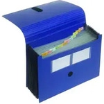 FolderSys Akkordeon-Tasche 12er dunkelblau 240 x 330 x 28 mm (HxBxT)