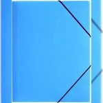Pagna Gummizugmappe Lucy Colours Trend A3 PP mit 3 Klappen transluzent hellblau