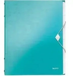 Leitz Ordnungsmappe WOW 46330051 DIN A4 6F&auml;cher PP eisblau