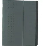 ELBA Ordnungsmappe chic A4 12 F&auml;cher Karton 450 g/qm anthrazit