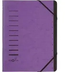 Pagna Ordnungsmappe A4 12 F&auml;cher aubergine 1-12