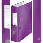 Leitz 180&deg; WOW Ordner Breit DIN A4 80 mm Violett 2 Ringe 1005 Pappkarton Gl&auml;nzend