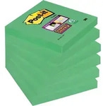 Post-it Haftnotizen Super Sticky Notes, 76 x 76 mm, lindgr&uuml;n