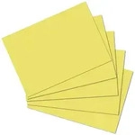 herlitz Karteikarten A6 blanko gelb VE=100 St&uuml;ck