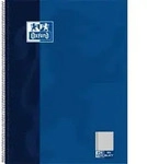 OXFORD Notizbuch DIN A4+ Kariert Spiralbindung Pappe Blau Perforiert 160 Seiten