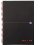 Oxford Spiralbuch Office Black 'n Red A4 kariert 5 mm 70 Blatt 90 g/qm