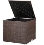 CASARIA&reg; Polyrattan Auflagenbox Kissenbox Gartentruhe 318 L Braun