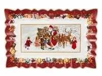 Villeroy & Boch Toy's Fantasy Kuchenplatte eckig: Santa mit Kinder 35x23cm