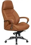 AMSTYLE B&uuml;rostuhl Echtleder Caramel 120 kg