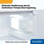 Exquisit K&uuml;hlschrank KS16-4-HE-040E inoxlook | 109 l Nutzinhalt | Edelstahloptik