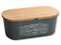 KESPER Brotbox, Melamin/Bambus FSC, Farbe: grau