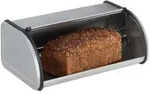 Relaxdays Brotkasten Edelstahl, Kleine Brotbox, Brot frisch halten, flach und