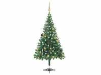vidaXL Künstlicher Weihnachtsbaum mit LEDs & Schmuck 180 cm 564 Zweige