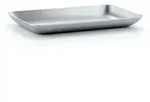 Blomus Basic Tablett, Snackstablett, Beilagenplatte, Platte, Edelstahl, 10 x 17 cm,