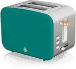 SWAN ST14610GRENEU Toaster Breitschlitz 2 Scheiben 3 Funktionen Design Nordic,...
