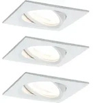 Paulmann LED Einbauleuchte 3-Step-Dim Nova Basisset schwenkbar eckig 84x84mm 50&deg;