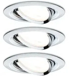 Paulmann LED Einbauleuchte Nova Basisset schwenkbarrund 84mm 50&deg; GU10 3x6,5W 3x460lm