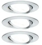 Paulmann LED Einbauleuchte Nova Basisset schwenkbarrund 84mm 50&deg; GU10 3x6,5W 3x460lm