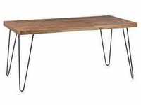 Wohnling Massivholz Sheesham Esstisch BAGLI 160x80x76 cm Küchentisch Massiv Tisch