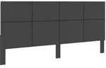 vidaXL Kopfteil Dunkelgrau Stoff 200&times;200 cm