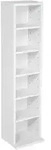 tectake Standregal Medienregal mit 6 F&auml;chern 90x21x20cm Wei&szlig;