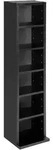 tectake Standregal Medienregal mit 6 F&auml;chern 90x21x20cm Schwarz