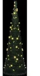 vidaXL K&uuml;nstlicher Pop-Up-Weihnachtsbaum mit Beleuchtung Gr&uuml;n 150 cm