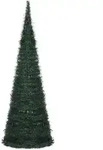 vidaXL K&uuml;nstlicher Pop-Up-Weihnachtsbaum mit Beleuchtung Gr&uuml;n 180 cm