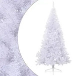 vidaXL K&uuml;nstlicher Halb-Weihnachtsbaum mit St&auml;nder Wei&szlig; 180 cm PVC
